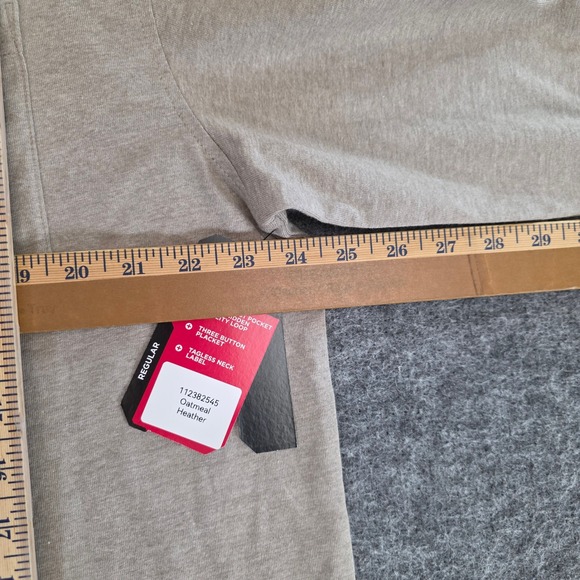 NWT Wrangler Riggs Workwear Henley Shirt Mens Large Tan Relaxed Fit Long Sleeve - Picture 8 of 11